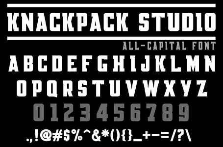 Knackpack_Std_Reg_DEMO font